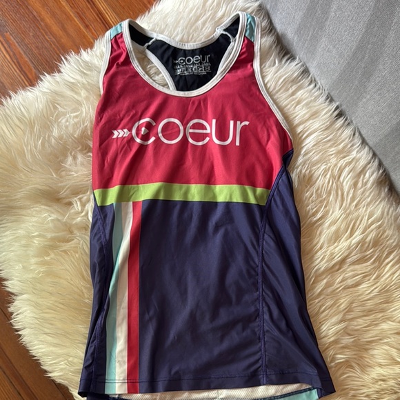 Coeur Triathlon Tank Women's Multicolor Athletic Tank Top - Picture 1 of 3